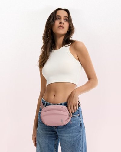 tomtoc SlingBean-T32 1.5L Sling Bag with RFID Blocking, Belt Bag Fanny Pack Waist Bag Crossbody Bag for Travel, Everyday - Pink BUY ONLINE