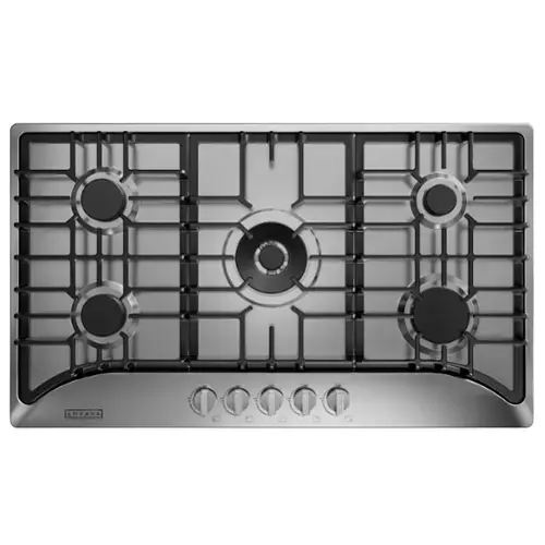 Front. Empava - 36 in. 5 Burners Recessed Gas Cooktop - Stainless Steel.