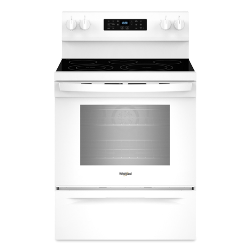 Whirlpool - 5.3 Cu. Ft. Freestanding Electric Range with Air Cooking Technology, No Preheat Air Fry and Air Baking and Self Clean - White-Front_Standard 
