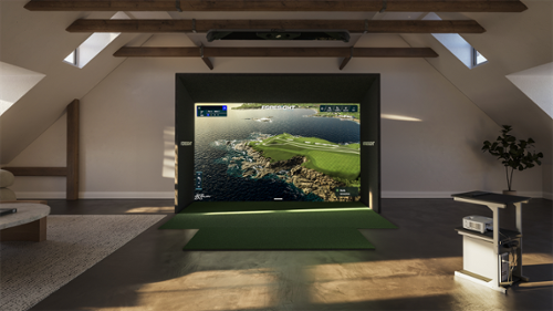 Foresight Sports - Complete Golf Sim Package w/ GCHawk Launch Monitor, 13ft Frame, Projector, Gaming PC, Screen, & Mat - White