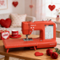 Poolin - EOC05-RE(2in1) Sewing & Embroidery Machine Computer 9.2x4" Area 7" LCD Touch Screen Wifi for Mothers' Day gift - Red-Front_Standard