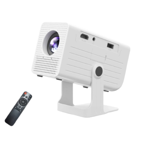 Stock Preferred - Mini Projector Portable Pocket Projector with Power Bank Support - White-Front_Standard 