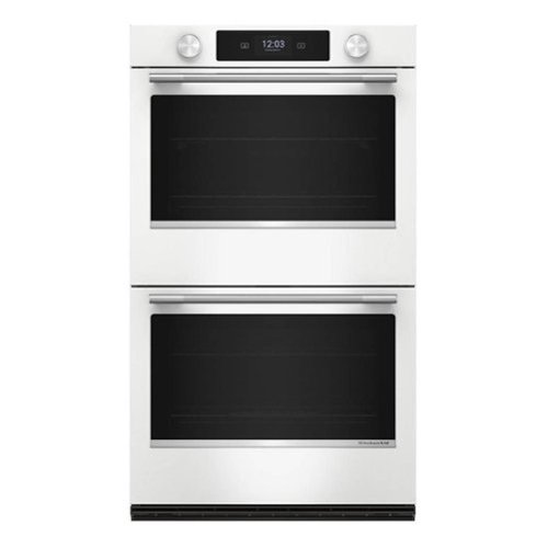 KitchenAid - 30-inch Smart Electric Double Wall Oven with Assisted Cooking Modes - White