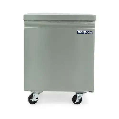 Front. Magic Chef - Commercial 6 cu. ft. Under Counter Upright Freezer in Stainless Steel - Stainless Steel.