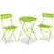 Best Choice Products - 3-Piece Small Bistro Set, Folding Patio Furniture Set of 2 Chairs and Table - Lime Green-Front_Standard