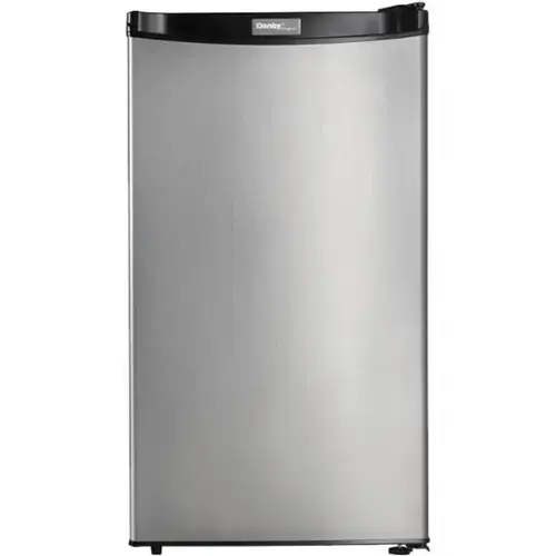 Front. Danby - Danby DCR032A2BSLD 3.2 Cu. Ft. Designer Stainless Compact Refrigerator - Stainless.