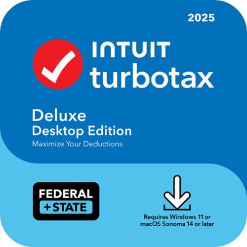 TurboTax - Deluxe Desktop Edition 2025 Federal & State Tax Return - Mac OS, Windows [Digital]-Front_Standard 