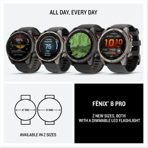 Garmin fēnix 8 Pro AMOLED Sapphire GPS Smartwatch 51mm Fiber-reinforced polymer - Carbon Gray DLC Titanium - (2025) GLOBAL SHIPPING