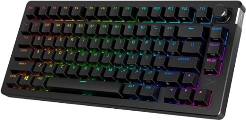 HyperX Alloy Rise 75 Wireless Mechanical Gaming Keyboard with RGB Lighting and Hot-Swappable Switches - Black BUY IN SAUDI ARABIA