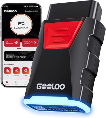 GOOLOO - DS200 OBD2 Scanner, Bluetooth All System for iOS/Android, Bi-Directional, 8+ Resets, Live Data & Performance Test-Front_Standard 