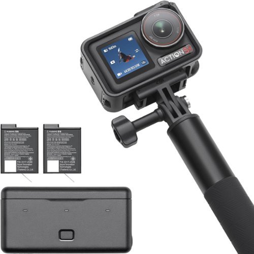 DJI - Osmo Action 5 Pro Adventure Combo, Action Camera 4K with 1/1.3" Sensor, 12h Extended Battery Life with 3 Batteries, - Black-Front_Standard 