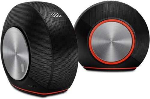 JBL - Pebbles Plug and Play Stereo Computer Speakers (2-Piece) - Black-Front_Standard 