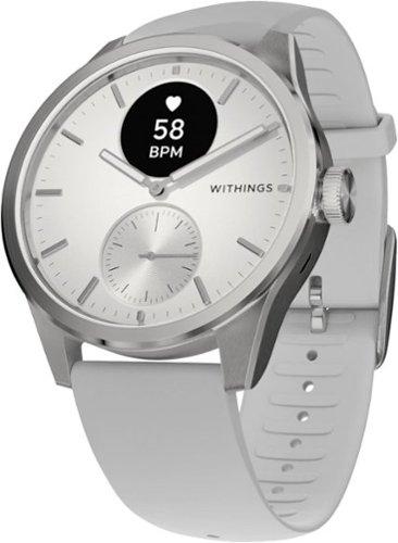 Withings - ScanWatch 2 - Heart Health Hybrid Smartwatch - 42mm - White - (2025)-Front_Standard 