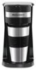Elite Gourmet - Single Serve Personal Coffee Maker with Stainless Steel Travel Mug - Black-Front_Standard