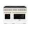 ZLINE - Autograph 48 in. Paramount Dual Fuel Range w/ DuoPro Cooktop & White Doors w/ Bronze Accents (PSDRZ-WM-48-CB) - Stainless Steel with White Matte Door-Front_Standard