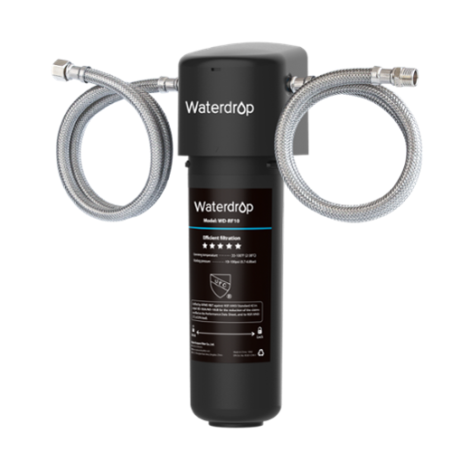 Waterdrop - 10UA Under Sink Water Filter System, NSF/ANSI 42 Certified, 8K Gallons - Black-Front_Standard 