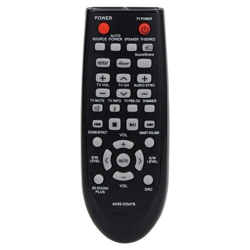  ALLIMITY - AH59-02547B Replacement Remote, Fit for Samsung SoundBar AH59-02547A AH59-02612B AH68-02644D-00 HW-FM45 HW-FM45C HW-F450 - Black