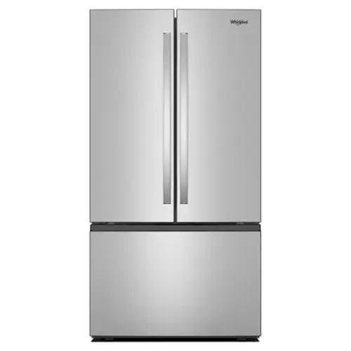 Front. Whirlpool - 36 in. Wide 31 Cu.Ft. French Door Refrigerator with Ice Maker and Family-Sized Capacity - Fingerprint-Resistant Stainless Finish.