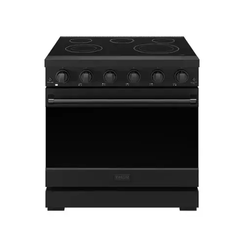 Front. Thor Kitchen - Gordon Ramsay Series by Thor Kitchen 6.0 Cu. Ft Freestanding Electric Range - Black.