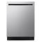 LG - FlushFit 24-in Top Control Smart Built-In Stainless Steel Tub Dishwasher with 3rd Rack, 1-Hour Wash and Dry, 46dBA - Stainless Steel-Front_Standard