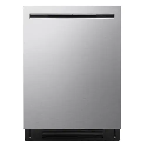 Front. LG - FlushFit 24" Top Control Smart Built-In Stainless Steel Tub Dishwasher with 3rd Rack, 1-Hour Wash & Dry Cycle and 46dBA - PrintProof Stainless Steel.
