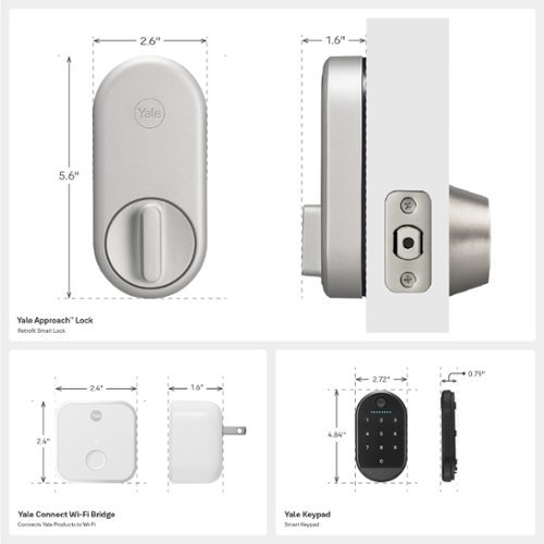 Yale Approach -Apartment  Smart Lock Wi-Fi Deadbolt with Keypad Access - Silver SHOP ONLINE