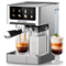 AIRMSEN - Espresso Machine Maker with Automatic Milk Frother, 20 Bar Cappuccino Latte Machines - Stainless Steel-Front_Standard