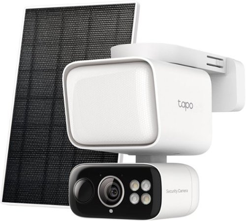 TP-Link Tapo Floodlight and Wireless Pan-Tilt Security 2K QHD Camera, 360° Coverage, with Solar - No Monthly Fees - White BUY IN QATAR