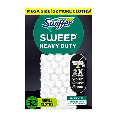 Swiffer - Heavy Duty Dry Sweeping Cloths, 32/Box (77198) - White