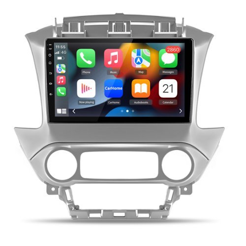 Junsun - 8 Core 4+64GB Android 15 carplay 10" Car Stereo Radio GPS Navi WIFI SWC RDS For Chevrolet Suburban Tahoe Yukon 2015-2019 - Black-Front_Standard 