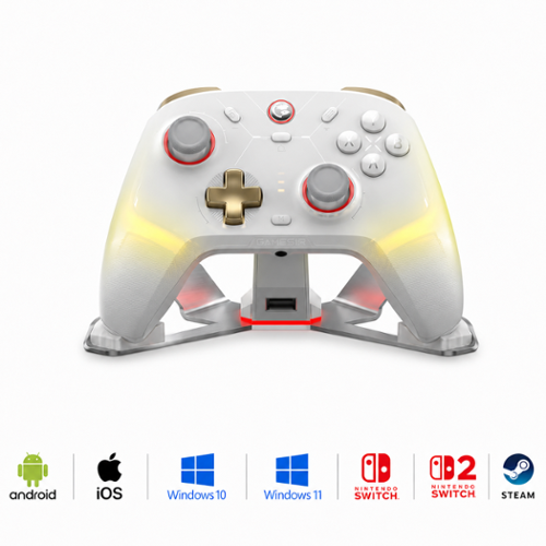 GameSir - Cyclone 2 Wireless Gaming Controller for Switch, PC, iOS, Andriod, and Steam - Phantom White