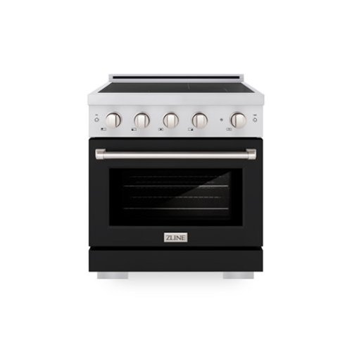 ZLINE - 30 in. 4.2 cu. ft. Paramount Freestanding Induction Range with 4 Burners and Electric Oven with Black Matte Door - Matte Black