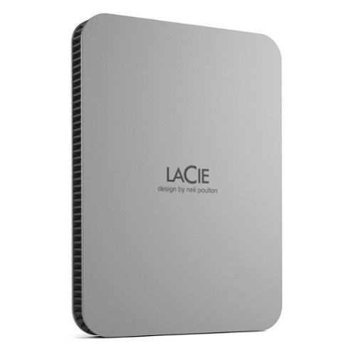 LaCie Mobile 2TB External USB-C 3.2 Portable Hard Drive with Rescue Data Recovery Services - Moon Silver BUY IN EUROPE