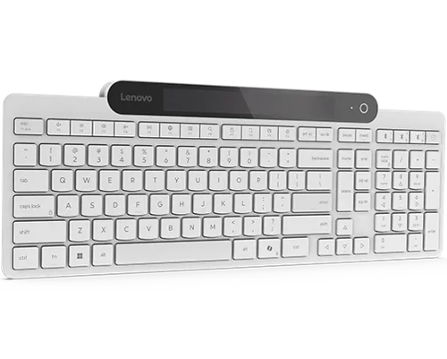  Lenovo - 800 Self-Charging Bluetooth Keyboard - White