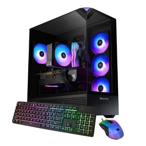 iBUYPOWER - Element Gaming Desktop PC - Intel Core i7 14700F, NVIDIA GeForce RTX 5060Ti 8GB, 32GB DDR5 RGB RAM, 1TB SSD_EBI7N56T01 - Black-Front_Standard 