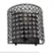 Lalia Home - 1 Light Crystal and Metal Wall Sconce Lighting Fixture - Black-Front_Standard