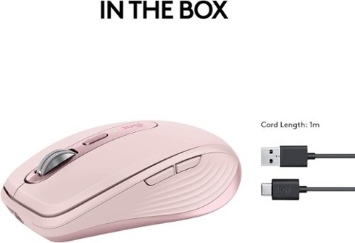Logitech MX Anywhere 3S Mouse Compact Performance Wireless Rose