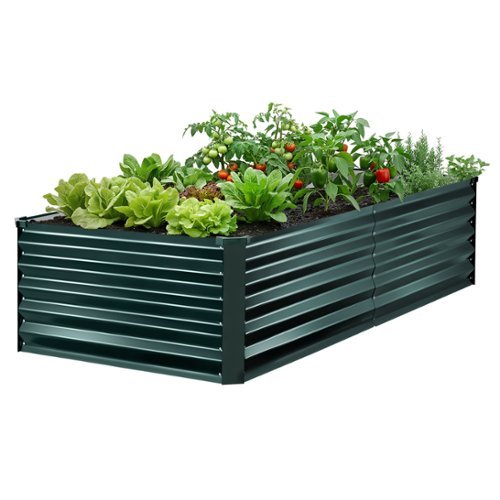 VEVOR Galvanized Raised Garden Bed, 6.67 x 3.35 x 1.51 ft