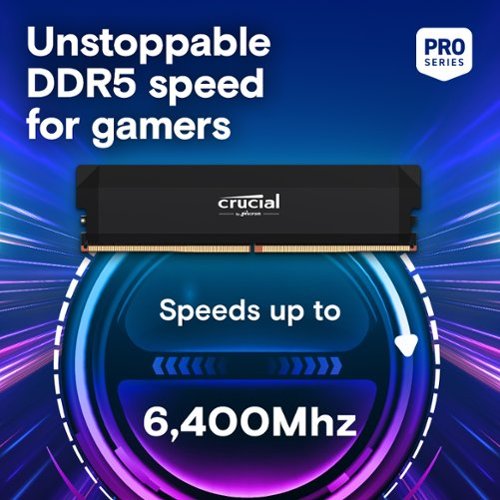 Crucial Pro OC Gaming 32GB (2x16GB) DDR5 6400MHz C38 UDIMM Intel XMP 3.0 & AMD EXPO Desktop Memory - Black WORLDWIDE DELIVERY