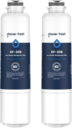 GLACIER FRESH - Compatible with Samsung DA29-00020B Refrigerator Water Filter (2 PACK)-Front_Standard 
