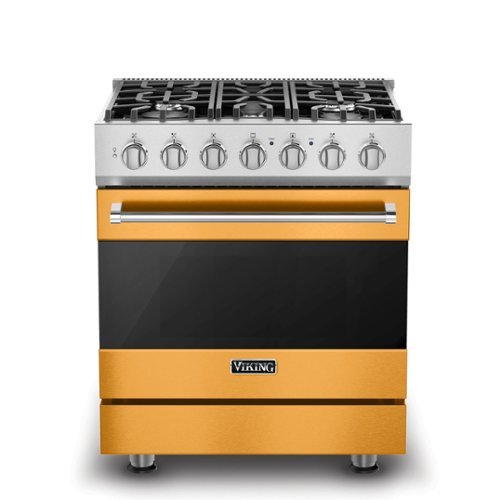 Viking - 3 Series 4.7 Cu. Ft. Self-Cleaning Freestanding Dual Fuel Convection Range - Daffodil - Daffodil
