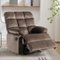 Bestier - Home Classic Manual Recliner with Soft Fabric Reclining Chair Sofa for Living Room Bedoom - Brown-Front_Standard