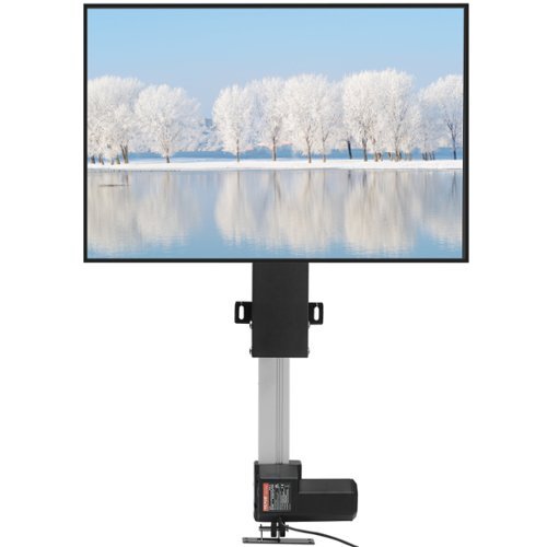 VEVOR - Automated TV Elevator, 31" Stroke for Up to 60" Screens, Adjustable Height 42"-73", Remote Controlled, Supports 132 lbs - Black-Front_Standard 