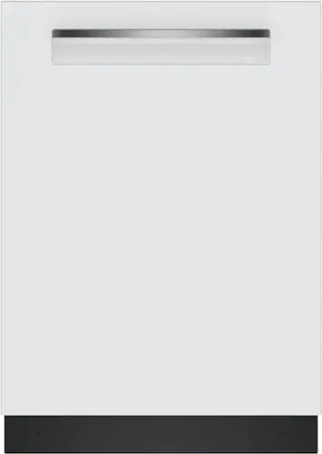 Front. Bosch - 800 Series 24" Top Control Smart Built-In Stainless Steel Tub Dishwasher with 3rd Rack, 42 dBA - White.