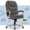 Serta - Amplify Work or Play Ergonomic High-Back Faux Leather Swivel Executive Chair with Mesh Accents - Duo Gray-Angle_Standard