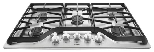 Maytag - 36 in. Wide 5 burners Built-In Gas Cooktop - Stainless Steel-Front_Standard 