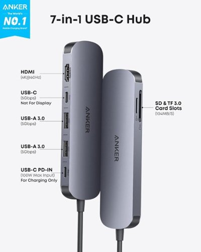 Anker USB C Hub, 7 in 1 Multi Port USB Adapter for Laptops