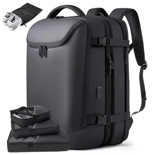Black-50l(5-7days Travel With 3 Cubes)-Non-vacuum