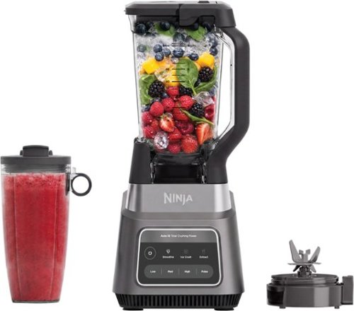 Ninja - TotalCrush Professional Blender & Bullet Cup Duo with Auto-iQ - Dark Silver