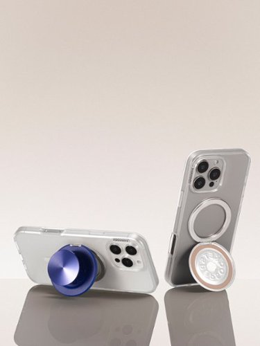 PopSockets MagSafe Round Kick-Out PopGrip Cell Phone Grip & Stand, with Adapter Ring for Mobile Phones - Alum-Radial Silver GLOBAL SHIPPING